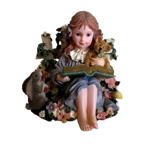 Boyds Yesterdays Child Alyssa Secret Garden Figurine - 2002 Dollstone Collection - Picture 1 of 7